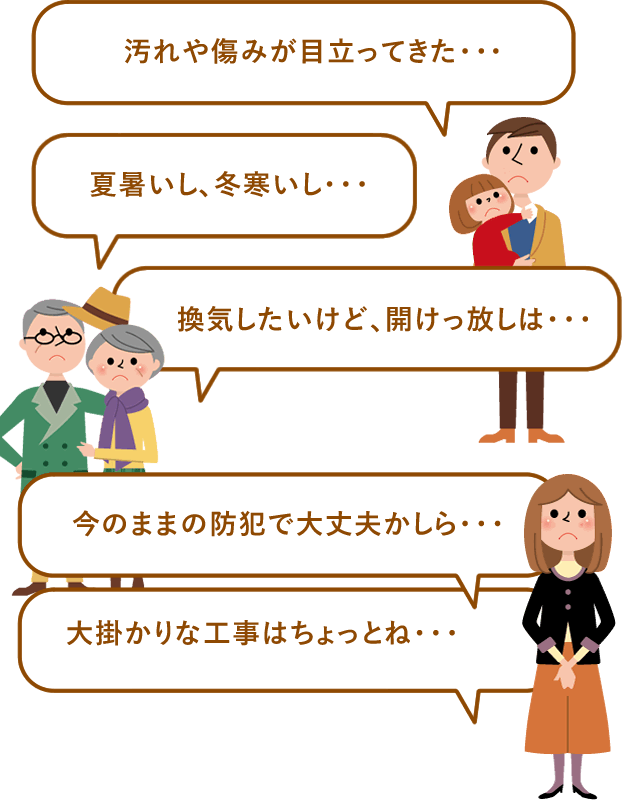 今のままの防犯で大丈夫かしら…　大掛かりな工事はちょっとね…